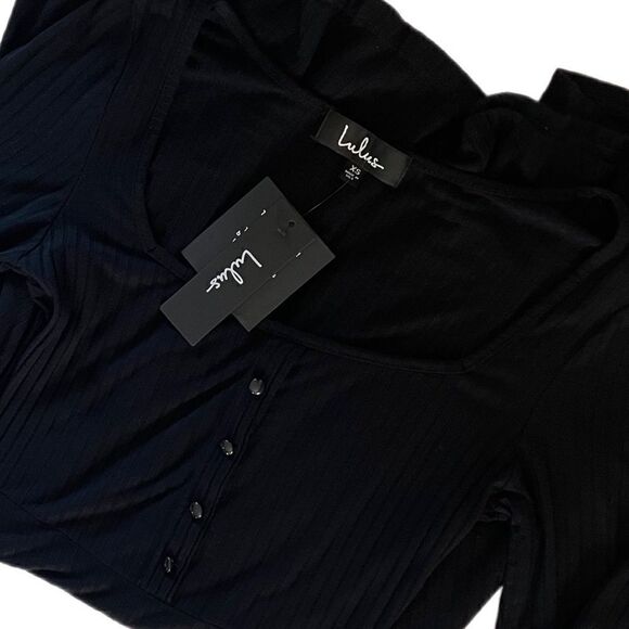 Lulu’s Alondra Black Long Sleeve Skater Dress - Picture 8 of 10